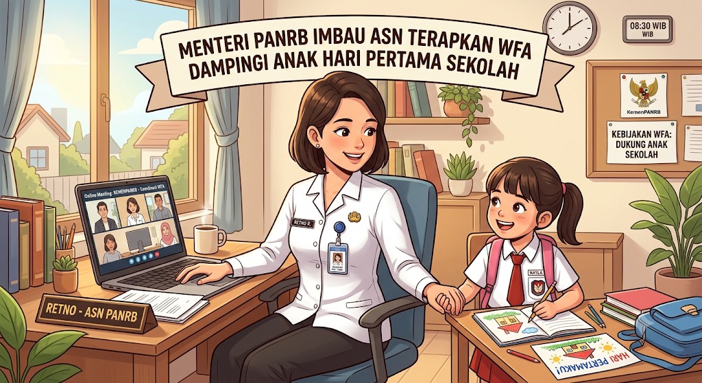 Menteri PANRB Imbau ASN Terapkan WFA Dampingi Anak Hari Pertama Sekolah