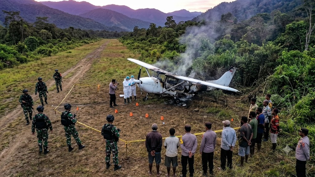 Kronologi Penembakan Pilot AS dan Pembakaran Pesawat di Yahukimo Papua