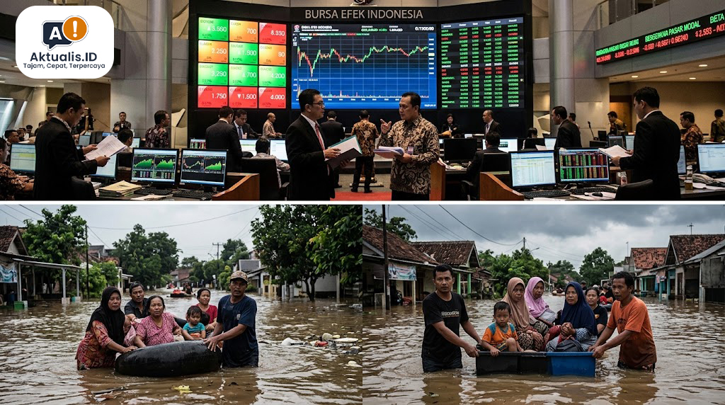 Triliunan Rupiah untuk Bursa, Warga Rentan Dibiarkan Siaga Sendiri Hadapi Bencana
