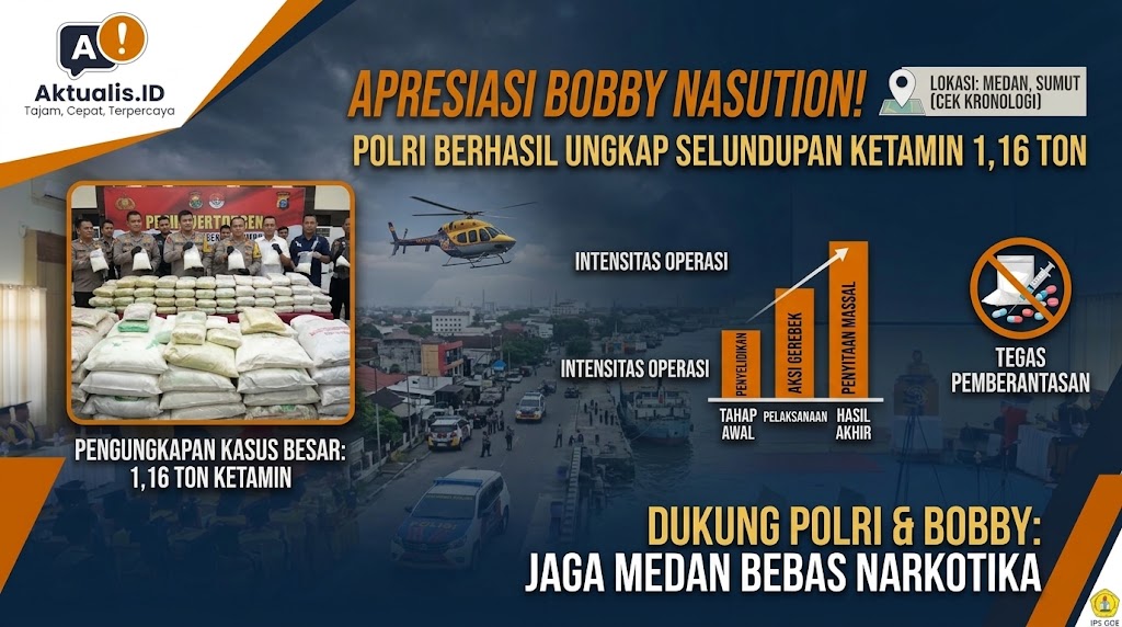 Bobby Nasution Apresiasi Polri Ungkap Penyelundupan Ketamin 1,16 Ton