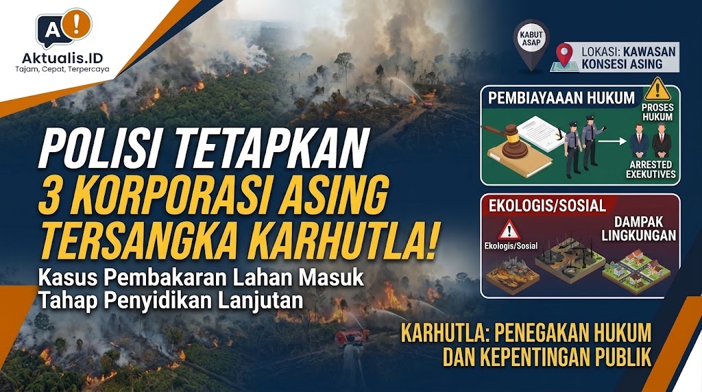 Polisi Tetapkan Tiga Korporasi Asing Tersangka Karhutla