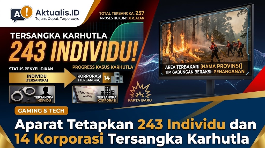 Aparat Tetapkan 243 Individu dan 14 Korporasi Tersangka Karhutla