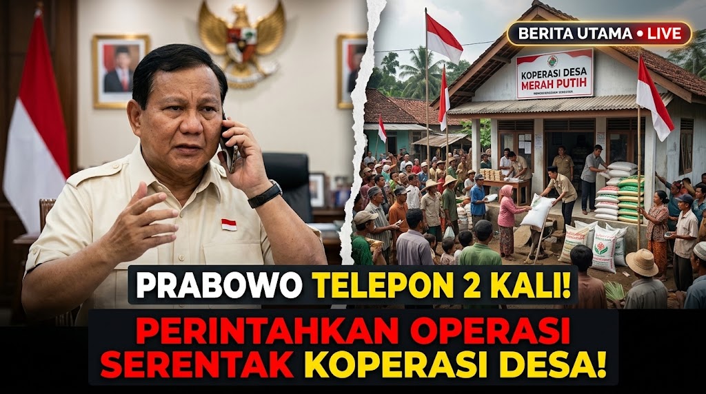 Prabowo Telepon Dua Kali Perintahkan Pengoperasian Serentak Koperasi Desa
