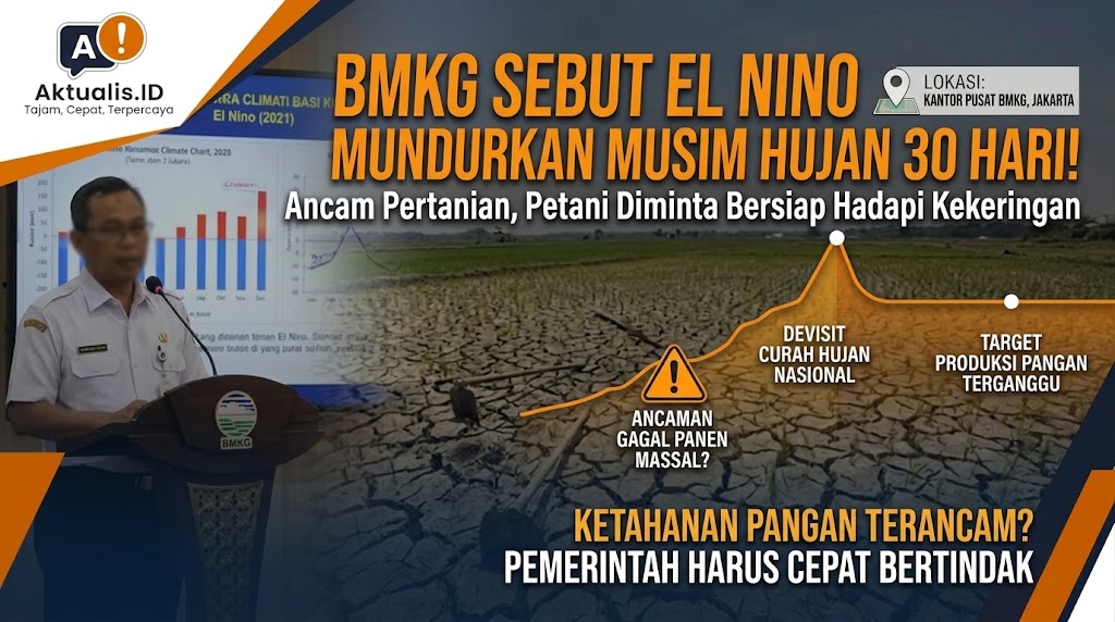 BMKG Sebut El Nino Mundurkan Musim Hujan 30 Hari Ancam Pertanian