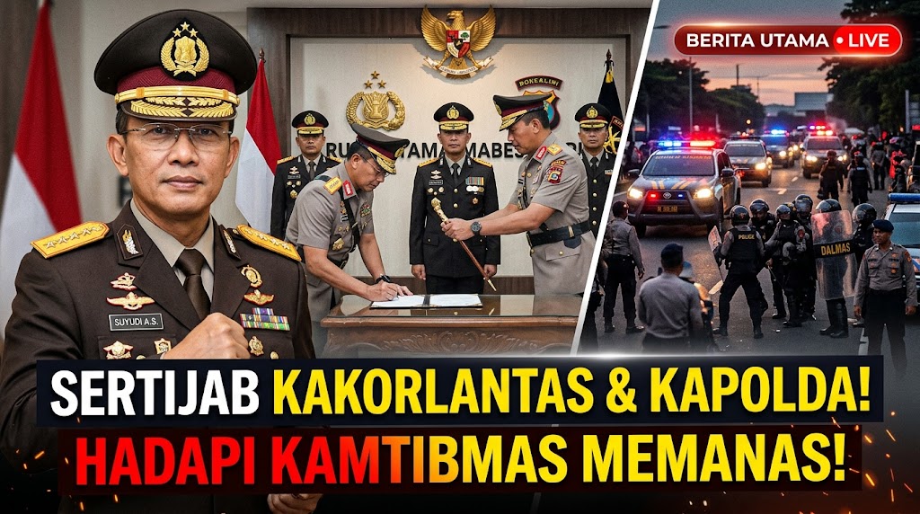 Kapolri Pimpin Sertijab Kakorlantas dan Tiga Kapolda Hadapi Eskalasi Kamtibmas