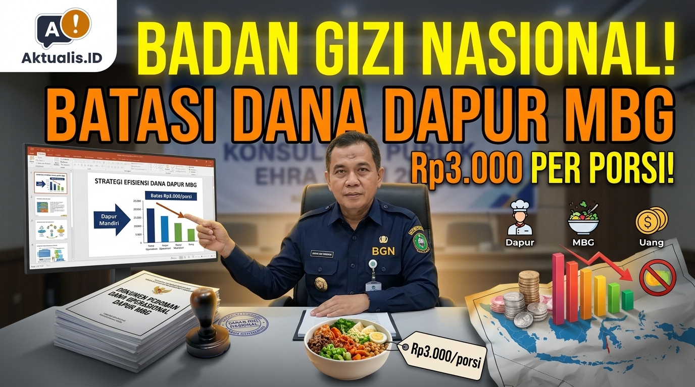 Badan Gizi Nasional Batasi Dana Operasional Dapur MBG Rp3.000 per Porsi