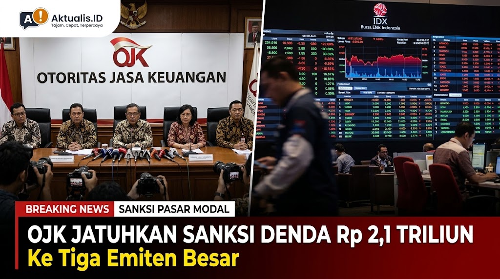 OJK Jatuhkan Sanksi Denda Rp 2,1 Triliun ke Tiga Emiten Besar