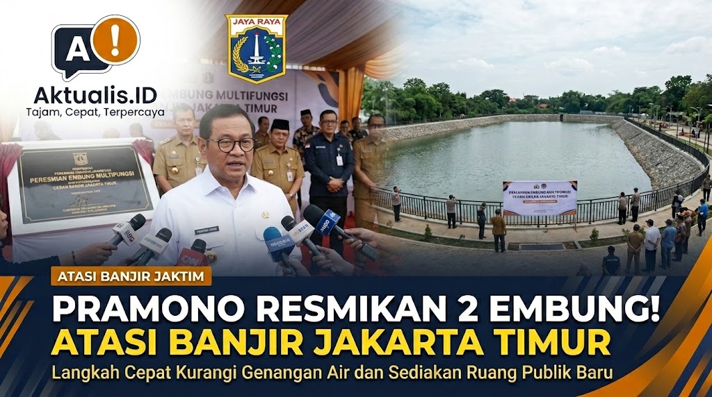 Pramono Resmikan Dua Embung Multifungsi Atasi Banjir Jakarta Timur