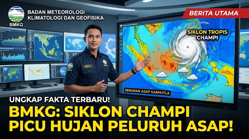 BMKG Ungkap Pergerakan Siklon Champi Kendalikan Sebaran Asap Karhutla