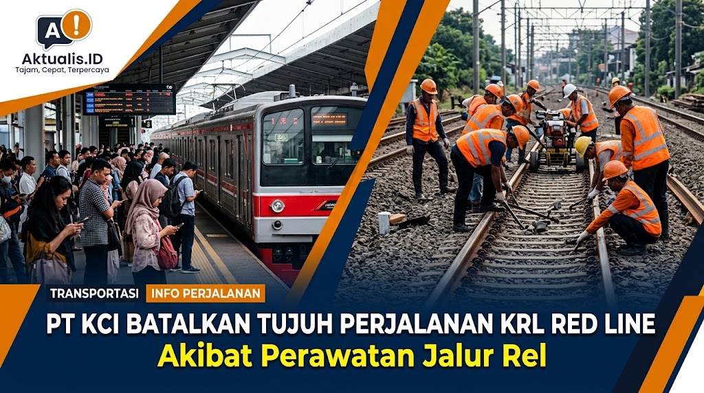 PT KCI Batalkan Tujuh Perjalanan KRL Red Line Akibat Perawatan Jalur Rel
