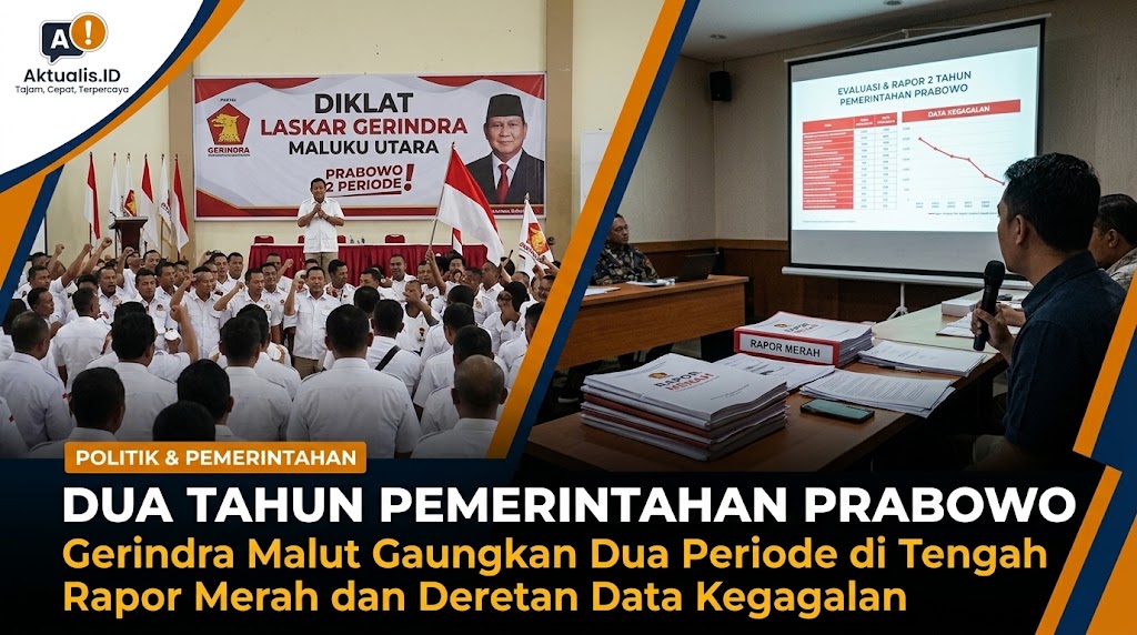 Dua Tahun Pemerintahan Prabowo: Gerindra Malut Gaungkan Dua Periode di Tengah Rapor Merah dan Deretan Data Kegagalan