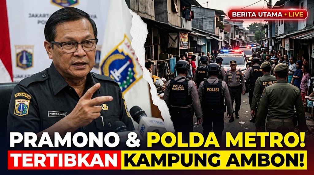Gubernur Jakarta Pramono Gandeng Polda Metro Jaya Tertibkan Kampung Ambon