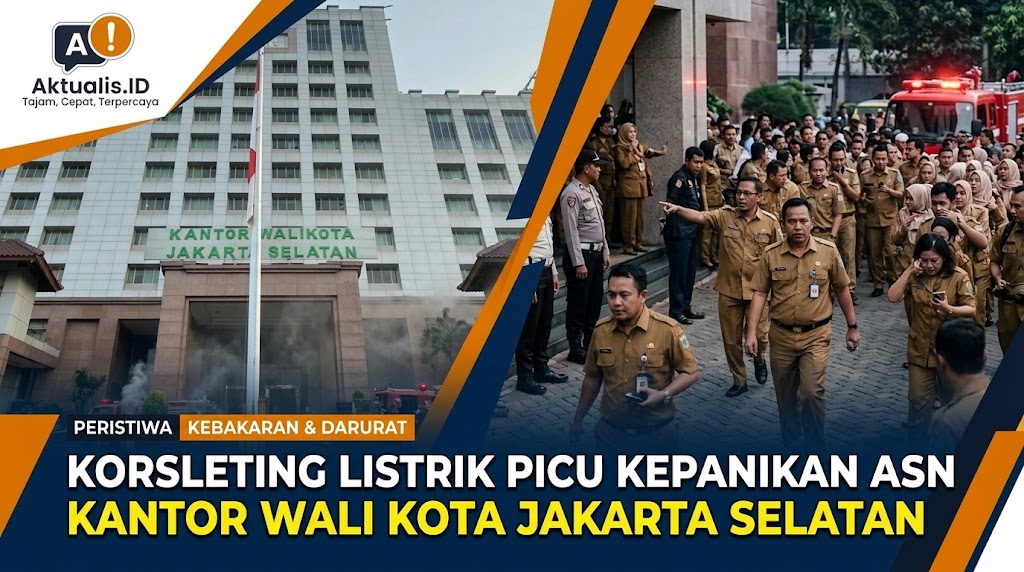 Korsleting Listrik Picu Kepanikan ASN Kantor Wali Kota Jakarta Selatan