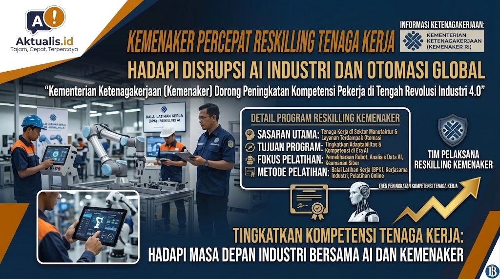 Kemenaker Percepat Reskilling Tenaga Kerja Hadapi Disrupsi AI Industri