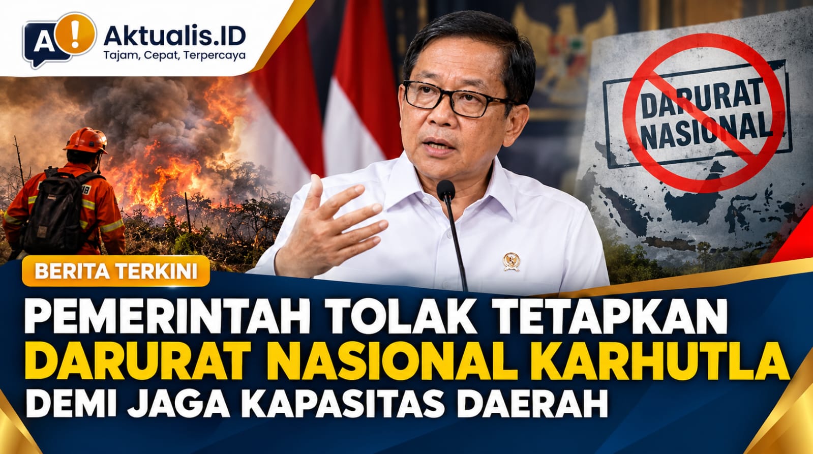 Pemerintah Tolak Tetapkan Darurat Nasional Karhutla Demi Jaga Kapasitas Daerah