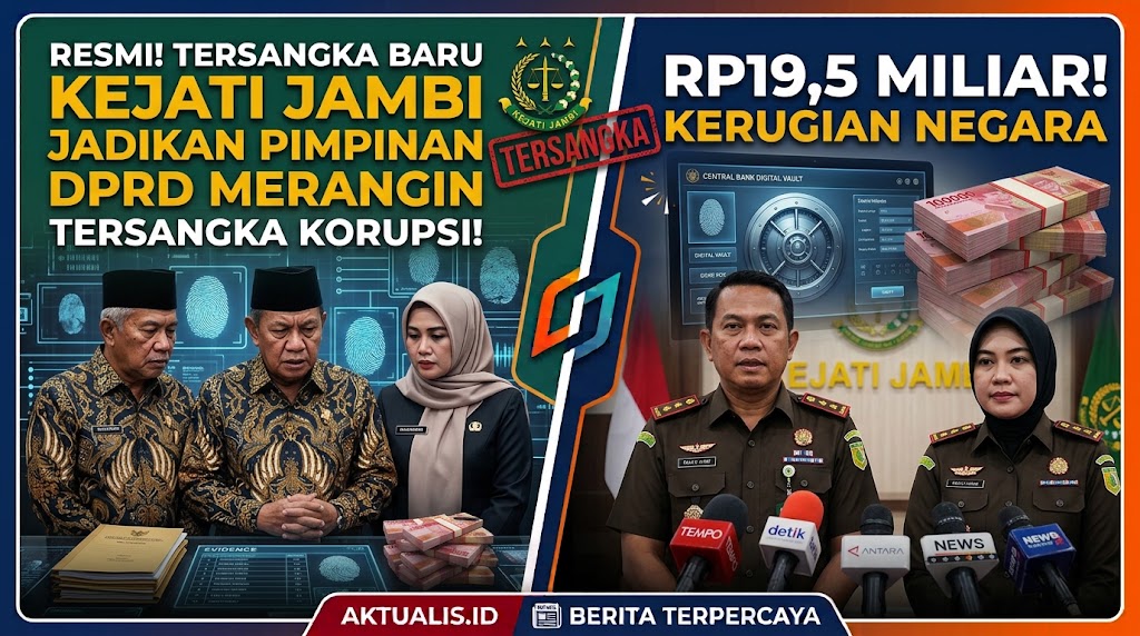 Kejati Jambi Tetapkan Pimpinan DPRD Merangin Tersangka Korupsi Rp19,5 Miliar