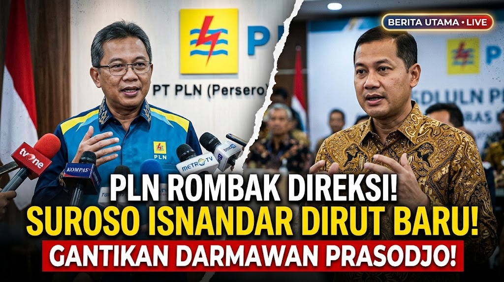 PLN Rombak Direksi Tunjuk Suroso Isnandar Gantikan Darmawan Prasodjo
