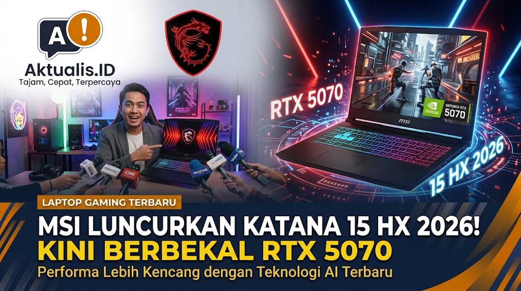 MSI Luncurkan Laptop Gaming Katana 15 HX 2026 Berbekal RTX 5070