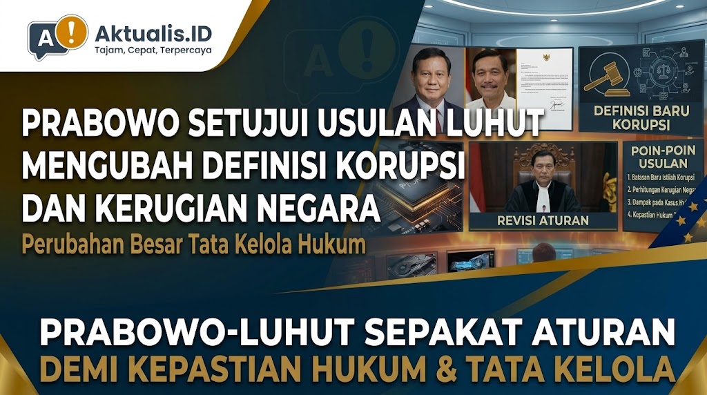 Prabowo Setujui Usulan Luhut Mengubah Definisi Korupsi dan Kerugian Negara