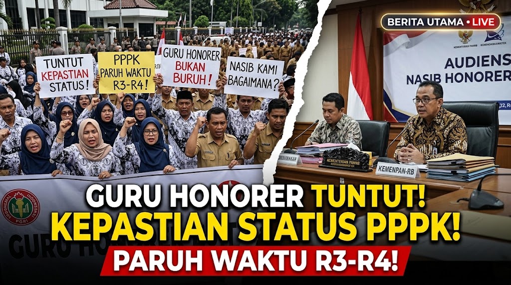Guru Honorer Tuntut Kepastian Status PPPK Paruh Waktu R3-R4