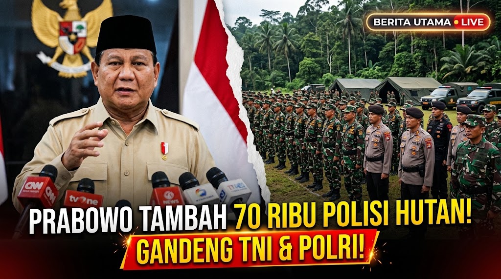 Presiden Prabowo Subianto Tambah Personel Polisi Hutan dan Gandeng TNI Polri