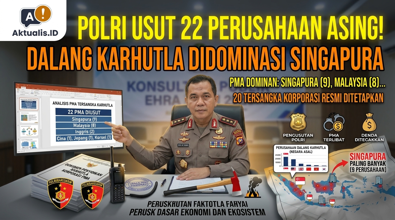 Polri Usut 22 Perusahaan Asing Dalang Karhutla Didominasi Singapura