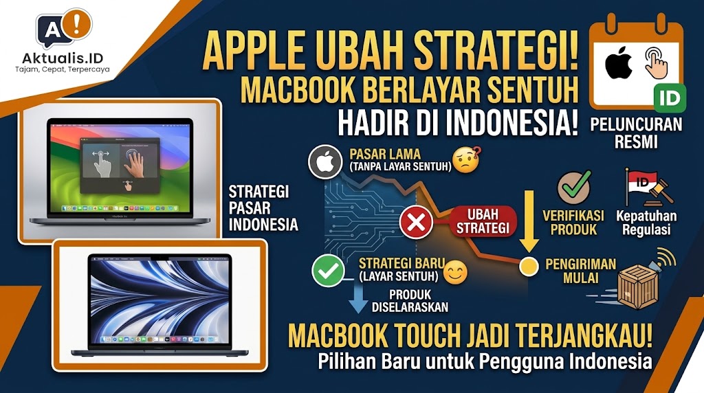 Apple Ubah Strategi Jual MacBook Berlayar Sentuh di Pasar Indonesia