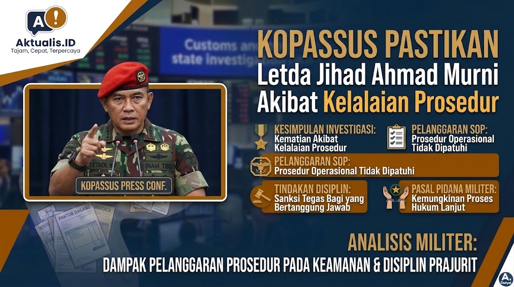 Kopassus Pastikan Kematian Letda Jihad Ahmad Murni Akibat Kelalaian Prosedur