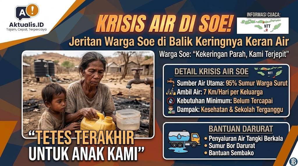 Jeritan Warga Soe di Balik Keringnya Keran Air: “Tetes Terakhir untuk Anak Kami”