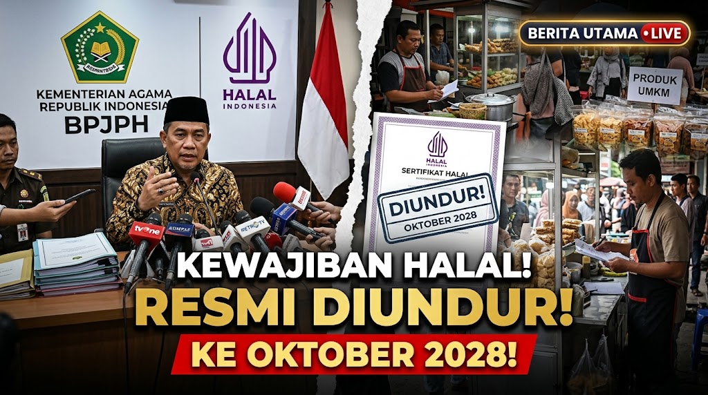 Pemerintah Undur Kewajiban Sertifikasi Halal Produk Tertentu ke Oktober 2028