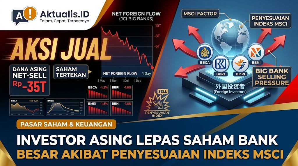 Investor Asing Lepas Saham Bank Besar Akibat Penyesuaian Indeks MSCI