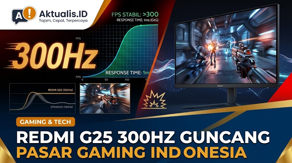 Xiaomi Rilis Monitor Gaming Redmi G25 300Hz Guncang Pasar Indonesia