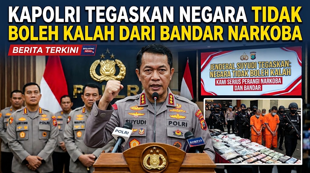 Kapolri Tegaskan Negara Tidak Boleh Kalah Dari Bandar Narkoba