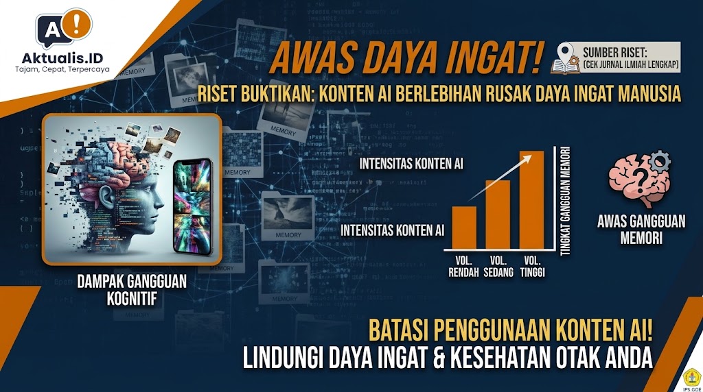 Riset Buktikan Konsumsi Konten AI Berlebihan Rusak Daya Ingat Manusia