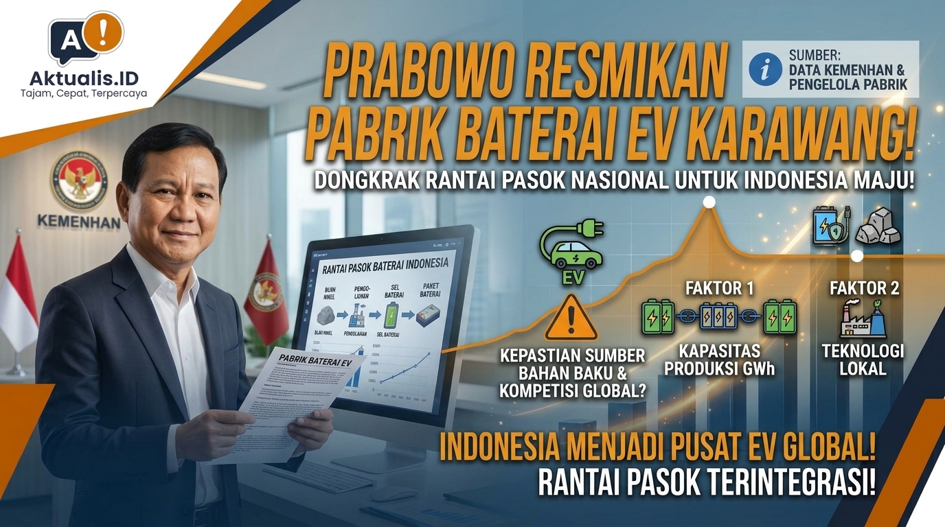 Prabowo Resmikan Pabrik Baterai EV Karawang Dongkrak Rantai Pasok Nasional