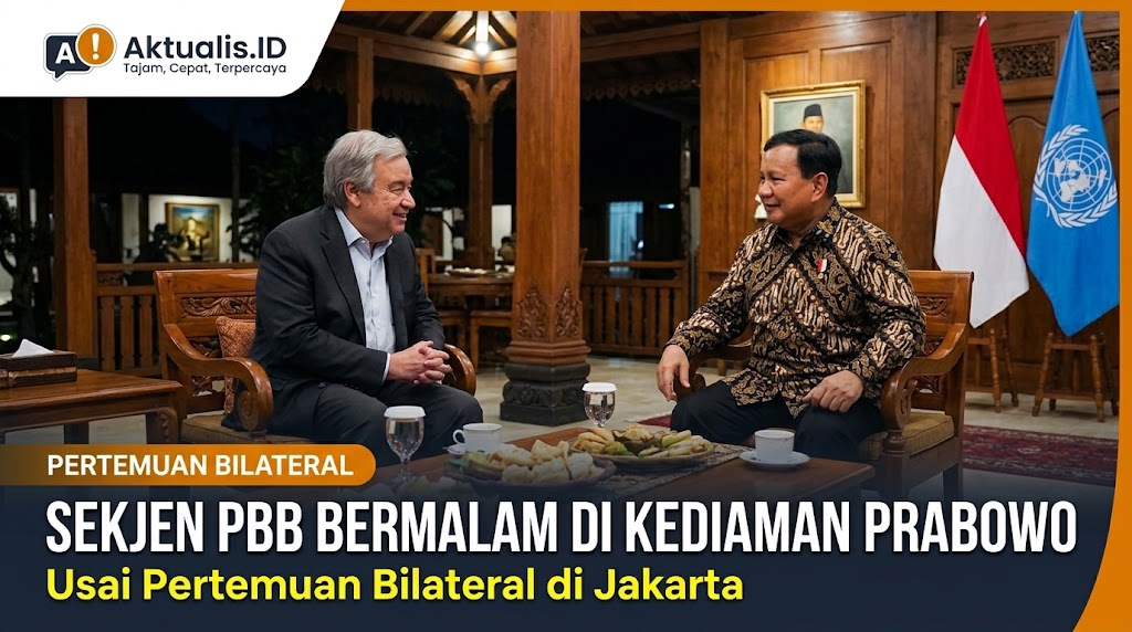 Sekjen PBB Bermalam di Kediaman Prabowo Usai Pertemuan Bilateral Jakarta
