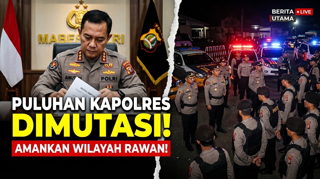 Polri Mutasi Puluhan Kapolres dan Kapolrestabes untuk Amankan Wilayah Rawan