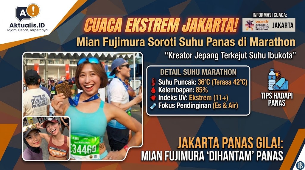 Kreator Jepang Mian Fujimura Soroti Cuaca Panas Jakarta di Marathon