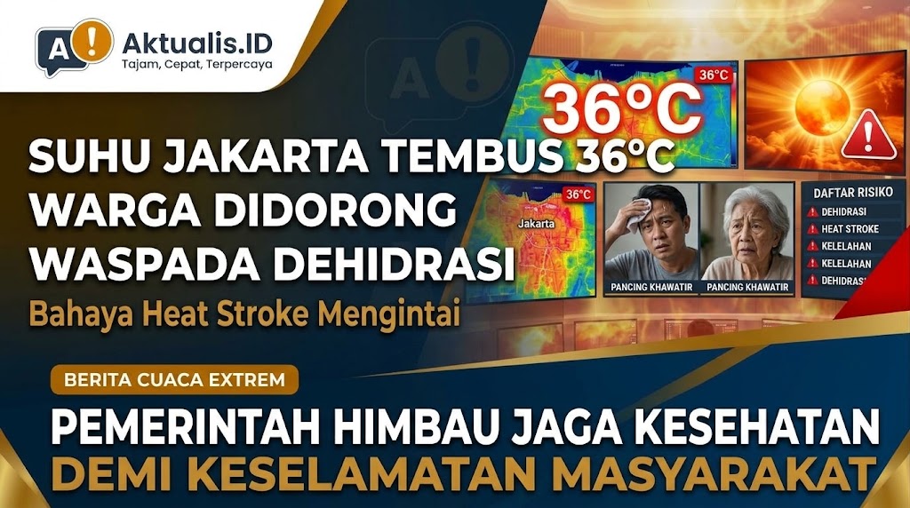 Suhu Jakarta Tembus 36 Celsius Warga Didorong Waspada Dehidrasi