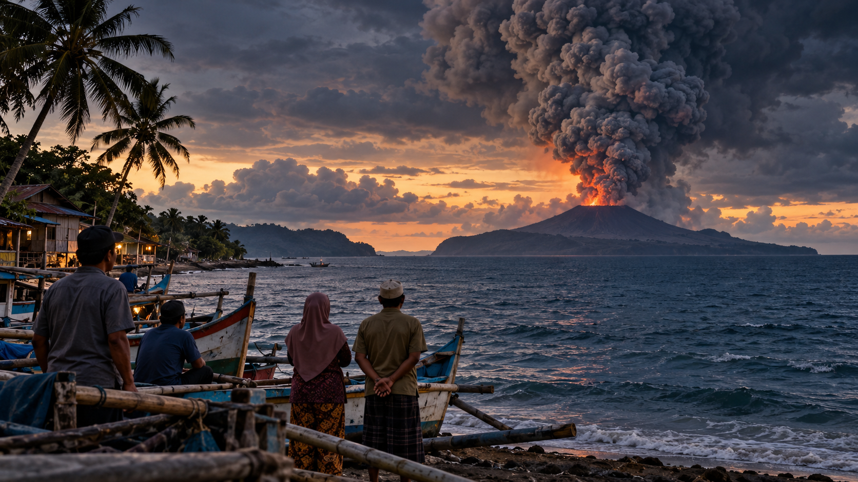 Gunung Anak Krakatau Kembali Erupsi, Warga Pesisir Waspada