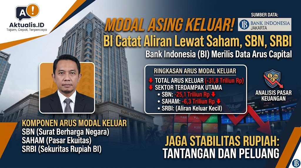 Bank Indonesia Catat Modal Asing Keluar Lewat Saham SBN dan SRBI