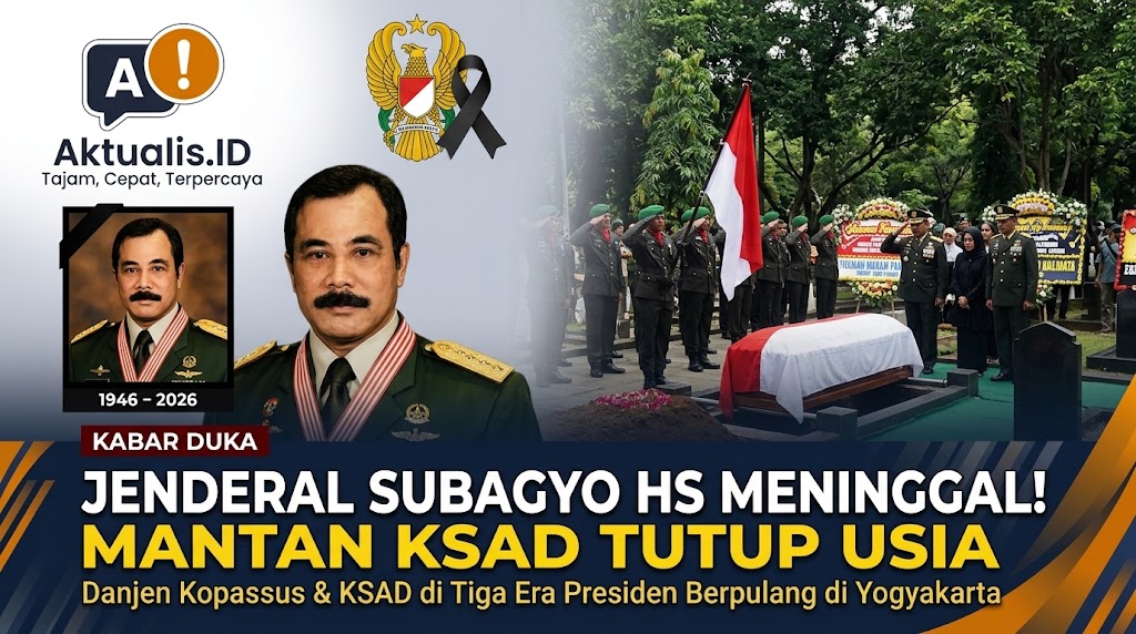 Mantan KSAD Jenderal TNI Purn Subagyo HS Meninggal Dunia