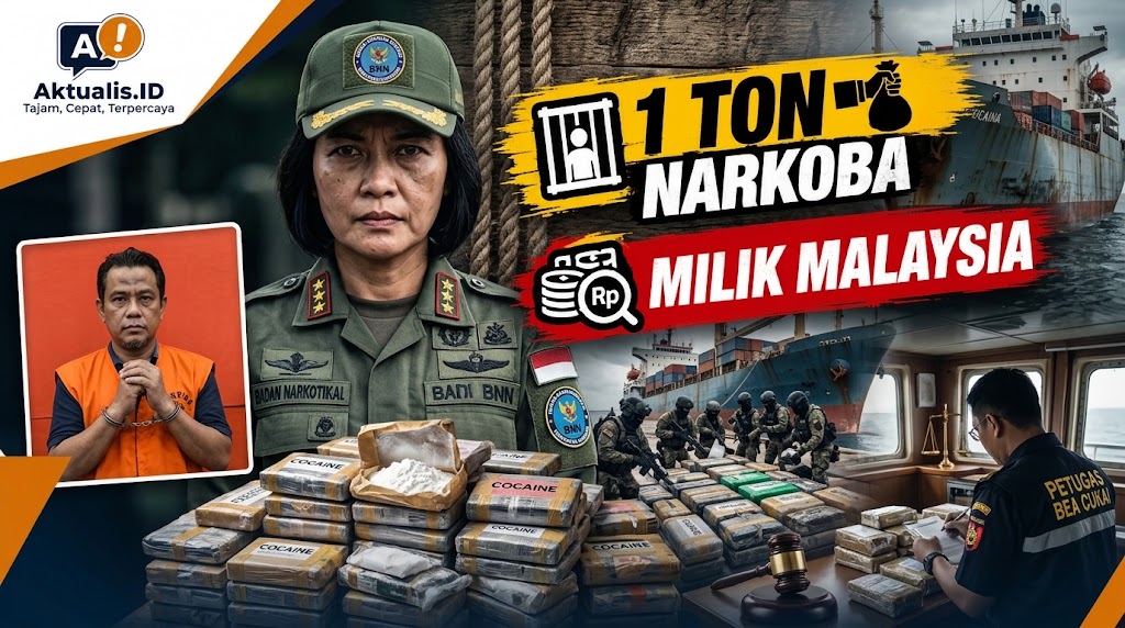 Bareskrim Polri Bongkar Kapal Pengangkut 1 Ton Narkoba Milik Malaysia