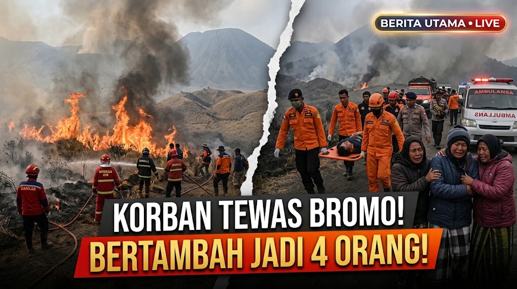Korban Tewas Karhutla Bromo Bertambah Menjadi Empat Orang