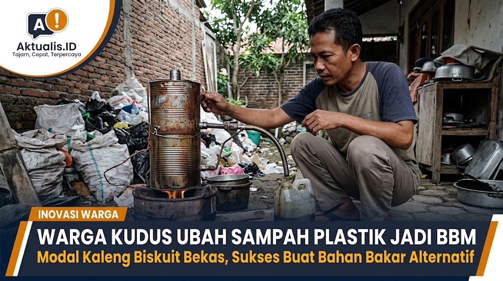 Warga Kudus Ubah Sampah Plastik Jadi BBM Pakai Kaleng Biskuit