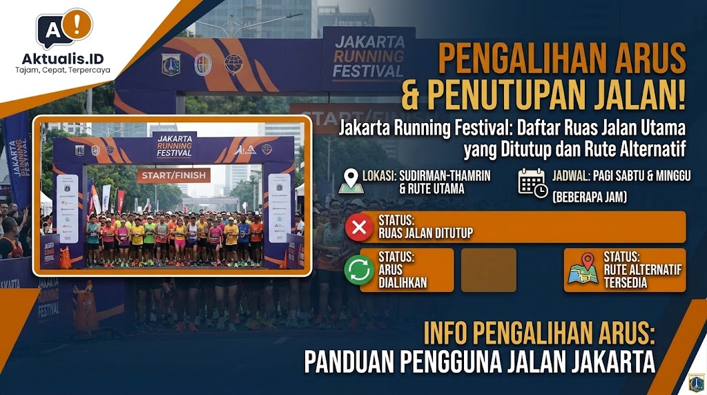 Jakarta Running Festival Tutup Sejumlah Ruas Jalan Utama dan Alihkan Arus Lalu Lintas