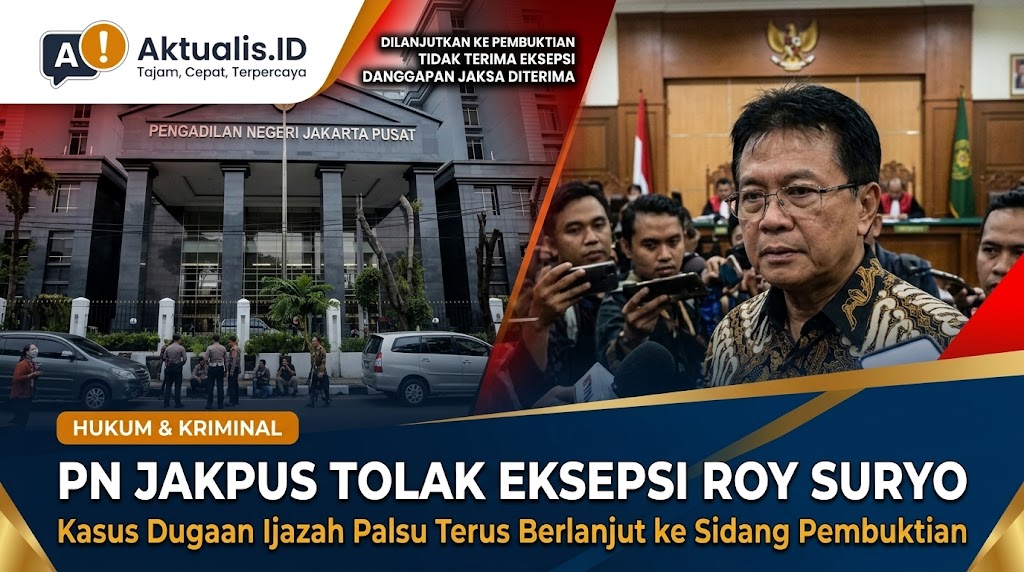 Pengadilan Negeri Jakarta Pusat Tolak Eksepsi Roy Suryo Terkait Kasus Ijazah