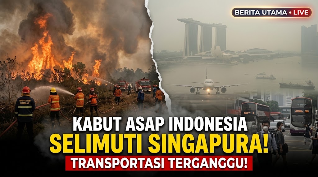Kabut Asap Karhutla Indonesia Selimuti Singapura dan Ganggu Transportasi