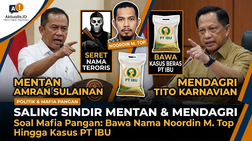 Saling Sindir Mentan Amran dan Mendagri Tito Soal Mafia Pangan: Bawa Nama Noordin M. Top Hingga Kasus PT IBU