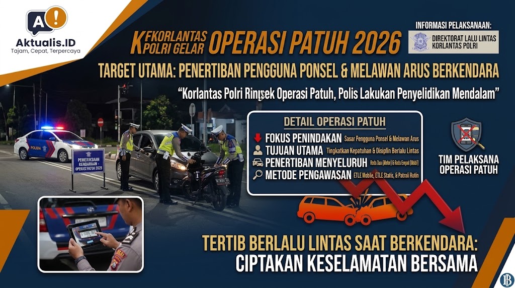 Korlantas Polri Gelar Operasi Patuh 2026 Incar Ponsel dan Lawan Arus